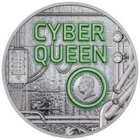 Cook Island 20 CID Cyber Queen Wiedergeburt (Rebirth) 2024 3 Oz Silber Black Proof Ultra High Relief Rckseite