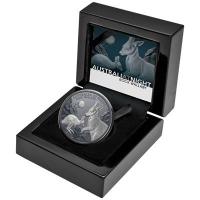 Niue - 1 NZD Australien bei Nacht Felskänguru (Rock Wallaby) 2024 - 1 Oz Silber Black Proof