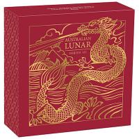 Australien - 15 AUD Lunar III Drache 2024 - 1/10 Oz Gold PP