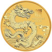 Australien - 25 AUD Lunar III Drache 2024 - 1/4 Oz Gold