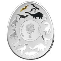 Samoa - 2 Dollar  Dinosaurs in Asia - Dsungaripterus Weii 2022 - 1 Oz Silber PP
