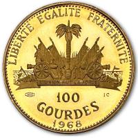 Haiti - 100 Gourdes Marie Jeanne 1968 - 19,84g Goldmnze