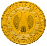 Deutschland 200 EUR Währungsunion 1 Oz Gold Rückseite