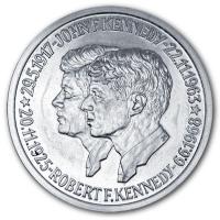 Silbermedaille - Die Kennedy Brüder - 49,97g Silber