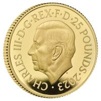 Grobritannien - 25 GBP James Bond: Six Decades of 007 (1.) Die 60er Jahre 2023 - 1/4 Oz Gold PP