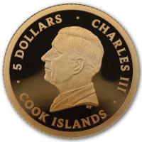 Cook Islands 5 CID Schutzengel (Guardian Angel) 2024 0,5g Gold PP Rckseite