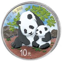 China - 2 x 10 Yuan Panda 2024 Tag und Nacht Set - 2*30g Silber Color 2. Version