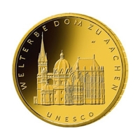 100 Euro Dom zu Aachen - 1/2 Oz Gold - Komplettsatz