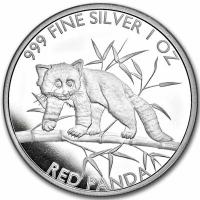 Tschad 5000 CFA Red Panda 2023  1 Oz Silber BU