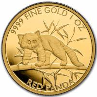 Tschad 50000 CFA Red Panda 2023  1 Oz Gold BU