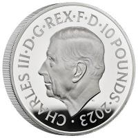 Großbritannien 10 GBP James Bond: Six Decades of 007 (2.) Die 70er Jahre 2023 5 Oz Silber PP Rückseite