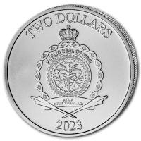 Niue 4x2 NZD Truth Collection 2023 4x1 Oz Silber Color Rckseite