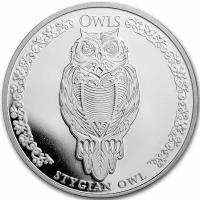 Tschad 5000 Francs Stygian Owl 2024 1 Oz Silber