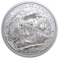 Kambodscha 3000 KHR Lost Tigers of Kambodscha 2024 1 Oz Silber