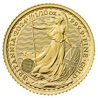 Großbritannien - 10 GBP Britannia 2024 - 1/10 Oz Gold