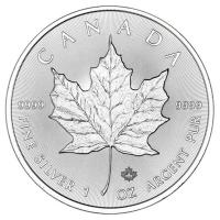 Kanada 5 CAD Maple Leaf 2023 1 Oz Silber