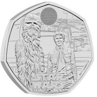 Großbritannien 50 Pence Star Wars(TM) Han Solo and Chewbacca 2024 Blister