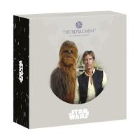 Grobritannien - 10 GBP Star Wars(TM) Han Solo and Chewbacca  2024 - 5 Oz Silber PP 