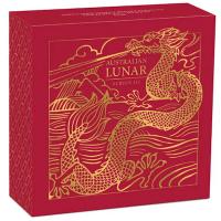 Australien - 100 AUD Lunar III Drache 2024 - 1 Oz Gold PP Color (nur 188 Stück!)