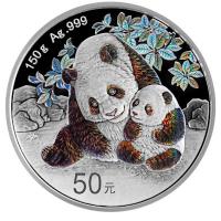 China 50 Yuan Panda 2024 150g Silber PP
