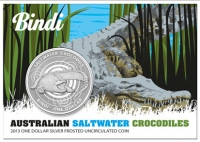 Australien - 1 AUD Krokodilserie Bindi - 1 Oz Silber Blister