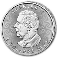 Kanada 5 CAD Maple Leaf 2024 1 Oz Silber Rückseite