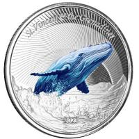 St. Vincent und Grenadinen 2 Dollar EC8_6 Buckelwal (Humpback Whale) PP 2023 1 Oz Silber Color