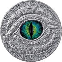 Kamerun - 2000 Francs Drachenkunde: Orientalische Lunge 2024 - 2 Oz Silber Antik Finish High Relief