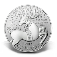 Kanada - 20 CAD $20 for $20 Magisches Rentier 2012 - 1/4 Oz Silber