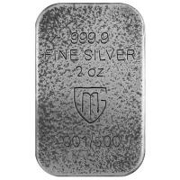 Germania Mint Guss Silberbarren WMF Bearlin 2024 2 Oz Silber Antik Finish Color Rckseite