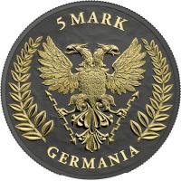 Germania Mint - 5 Mark Germania WMF Edition 2024 - 1 Oz Silber Ruthenium Gilded