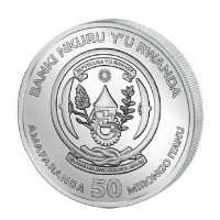 Ruanda 50 RWF African Ounce Gepard 2013 1 Oz Silber Rckseite