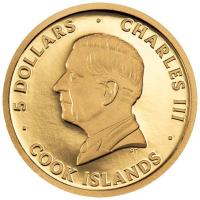 Cook Islands 5 CID Chteau de Chambord 2024 0,5g Gold PP Rckseite