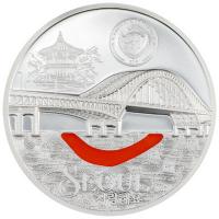 Palau - 20 USD Tiffany Art Metropolis: Seoul 2024 - 3 Oz Silber PP Ultra High Relief