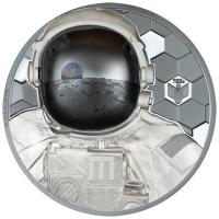 Cook Islands - 20 CID Astronaut - Real Heroes 2024 - 3 Oz Silber Black Proof Ultra High Relief