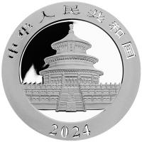 China 10 Yuan Panda 2024 30g Silber Gilded Rckseite