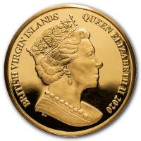 British Virgin Islands 100 Dollar Mayflower 2020 1 Oz Gold Rckseite