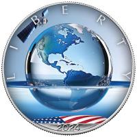 USA - 1 USD Silver Eagle Knstliche Intelligenz (5.) Cyber Earth - 1 Oz Silber Color