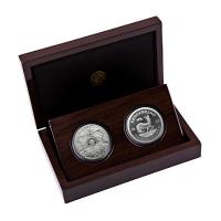 Südafrika - 10 Rand Big Five II Leopard / Krügerrand 2023 - 2*1 Oz Silber Proof Set