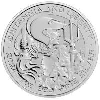 Großbritannien 2 GBP Britannia and Liberty 2024 1 Oz Silber 