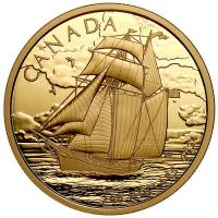 Kanada - 200 CAD Tall Ships/Große Schiffe: Topsail Schooner 2024 - 1/2 Oz Gold PP
