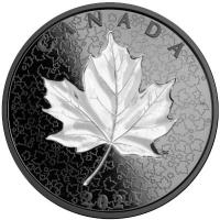 Kanada 50 CAD Maple Leaf in Motion 2024 5 Oz Silber Black Rhodium 