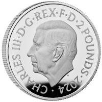 Großbritannien - 2 GBP Music Legends George Michael 2024 - 1 Oz Silber PP Color