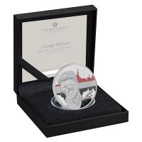 Großbritannien - 2 GBP Music Legends George Michael 2024 - 1 Oz Silber PP Color