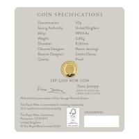Großbritannien - 0,50 GBP Music Legends George Michael 2024 - 1/40 Oz Gold PP