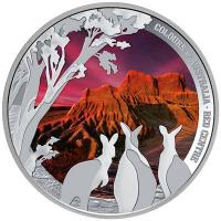 Niue 1 NZD Colours of Australia: Red Centre (1.) 2024 1 Oz Silber PP Color