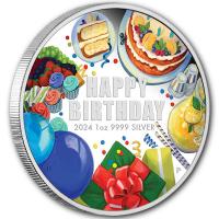 Australien - 1 AUD Happy Birthday 2024 - 1 Oz Silber