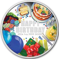 Australien - 1 AUD Happy Birthday 2024 - 1 Oz Silber