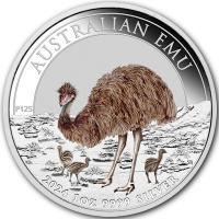 Australien - 1 AUD Emu Color 2024 - 1 Oz Silber Color