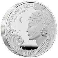 Grobritannien 5 GBP Britannia 2024 2 Oz Silber PP